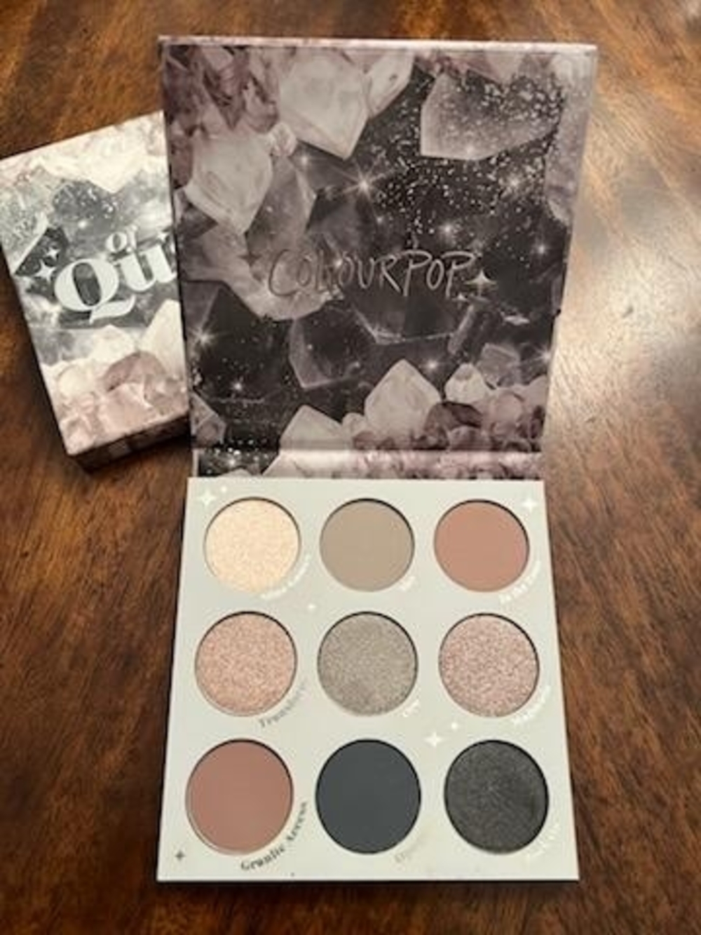 💄ColourPop 💄Of Quartz 9-Shade Eyeshadow Palette Taupe, Pink & Charcoal💖NIB